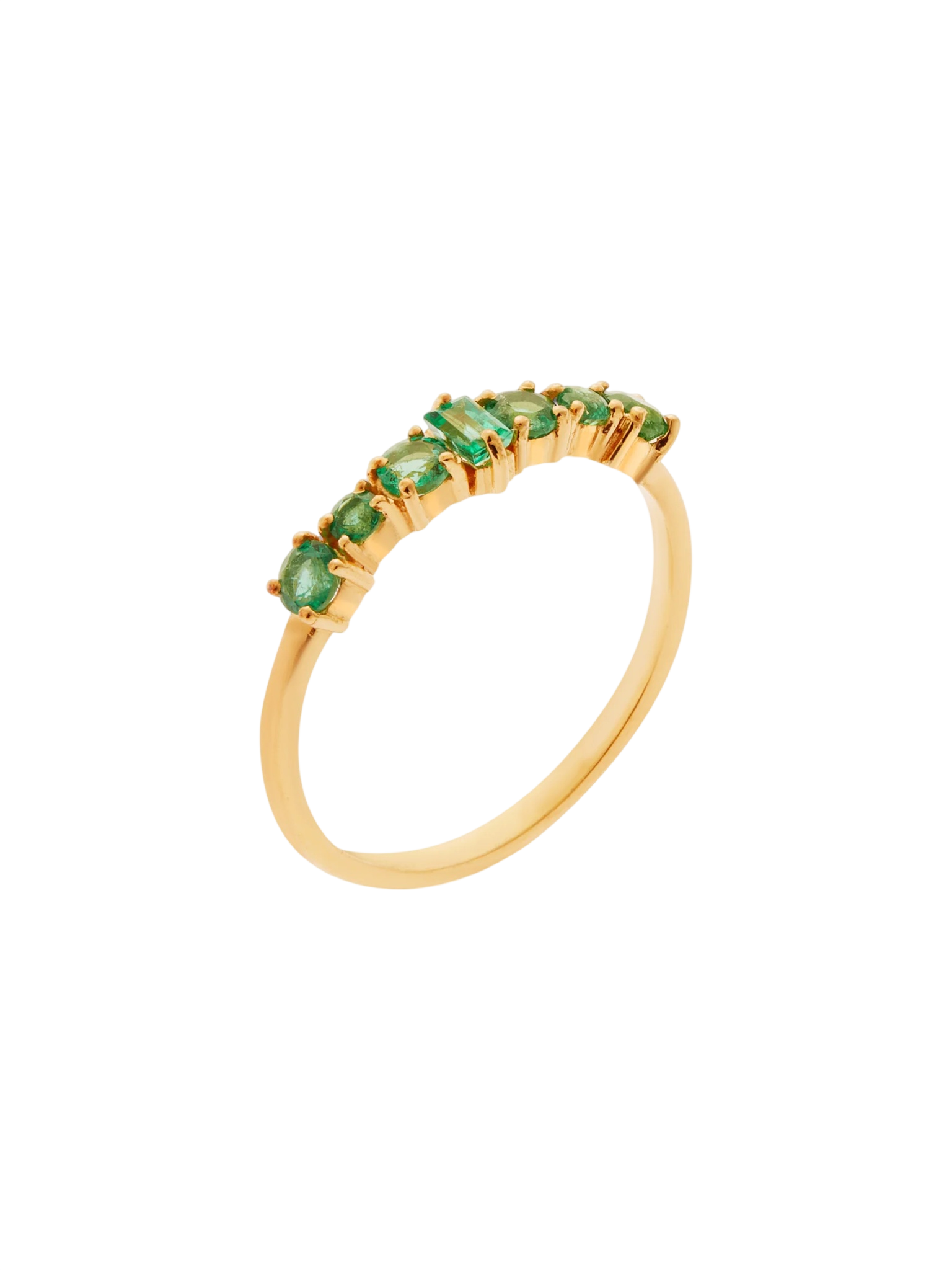 Rivulet Emerald Ring